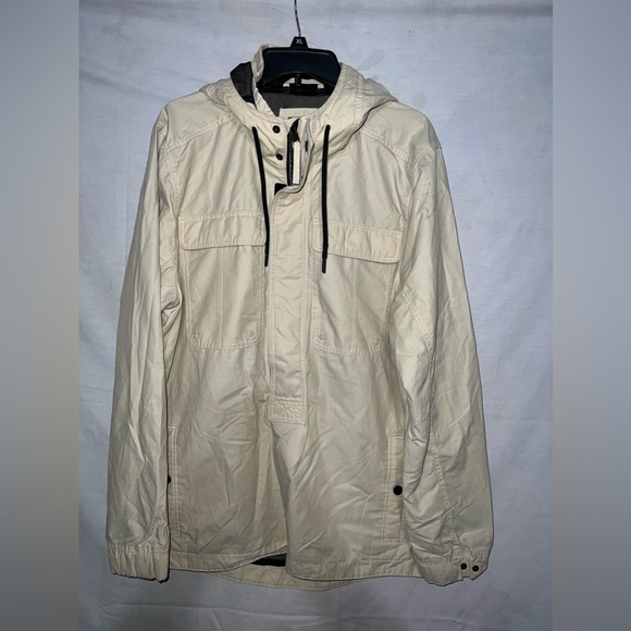 Hollister Color=Khaki
Hooded Jacket Coat Button 3/4 Zipper
Pockets(NWT) - Picture 1 of 4